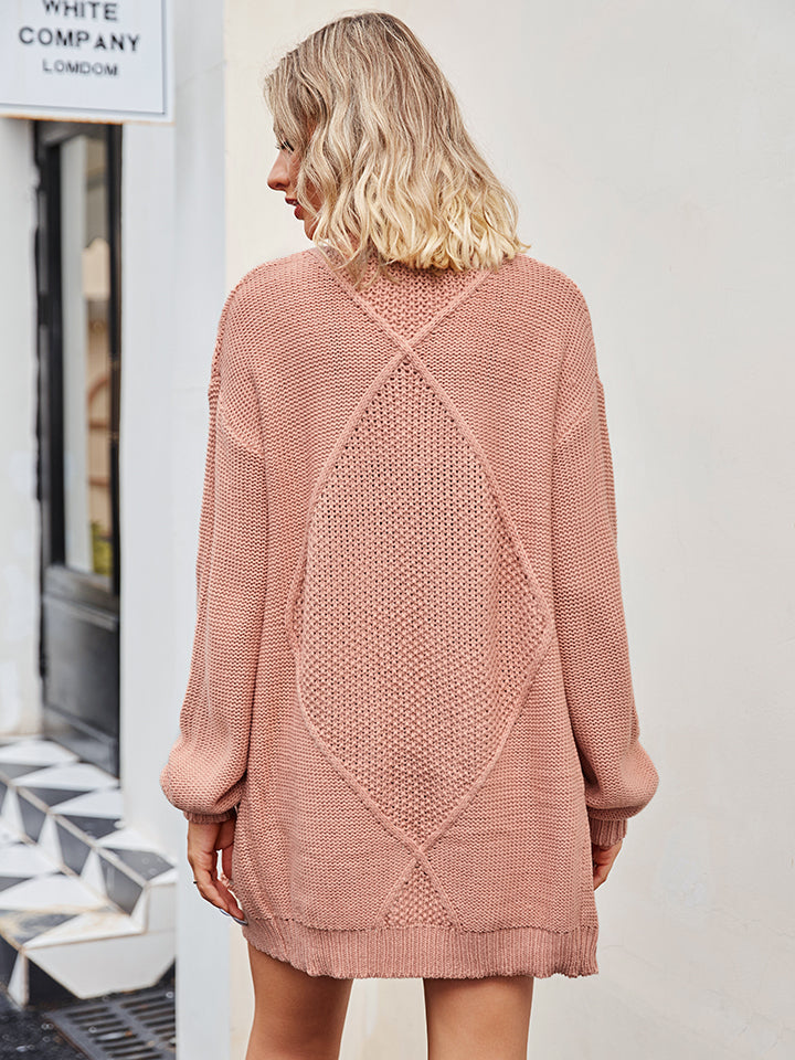 Aveline Cable-Knit Long Sleeve Cardigan