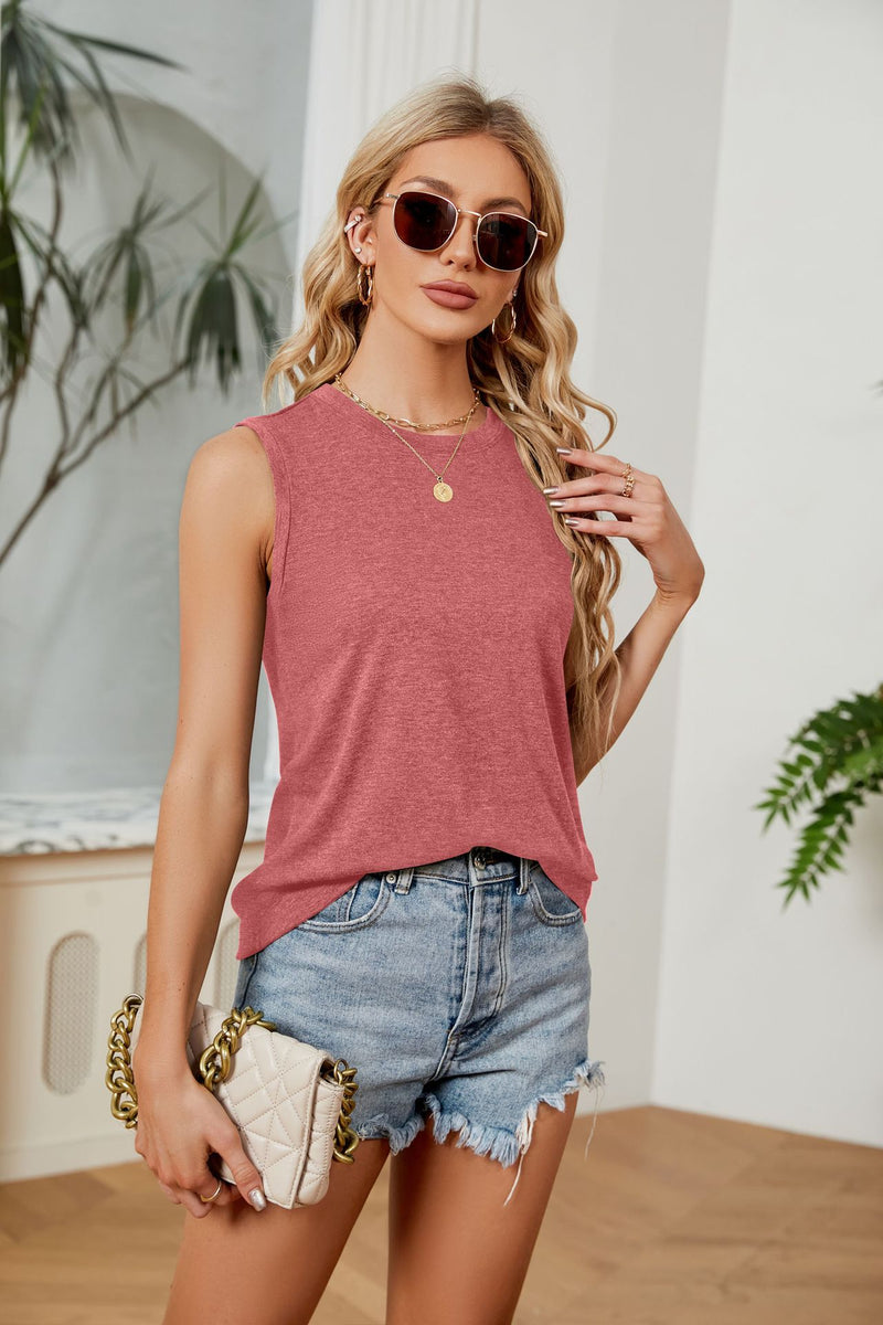 Brielle Round Neck Tank Top- Deal of the Day