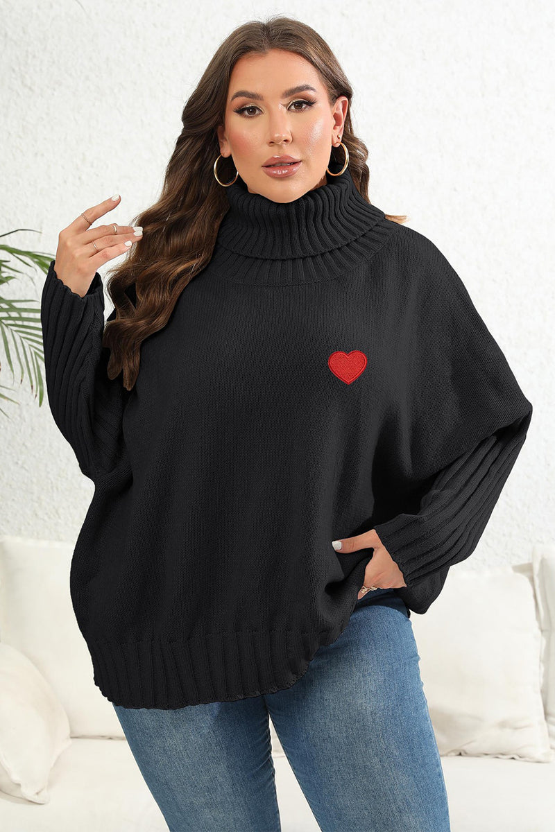 Rosie Plus Size Turtle Neck Long Sleeve Sweater