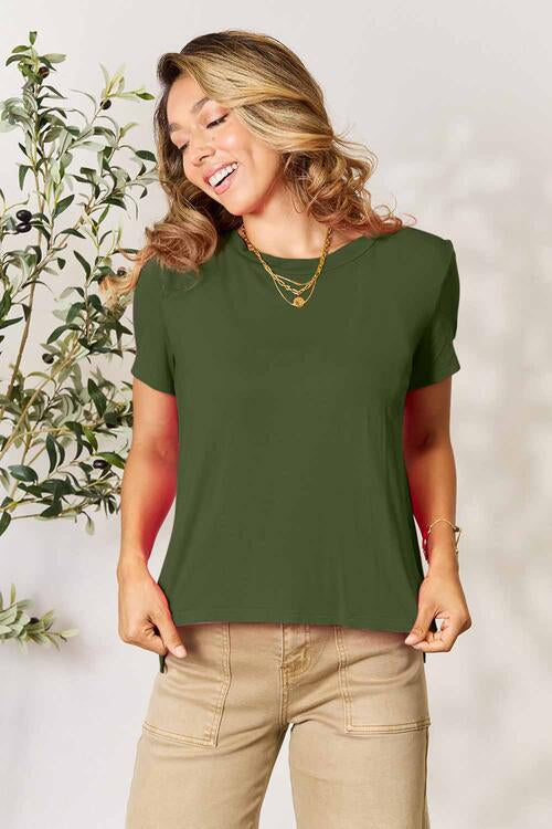 Tori Basic Bae Full Size Round Neck Short Sleeve T-Shirt