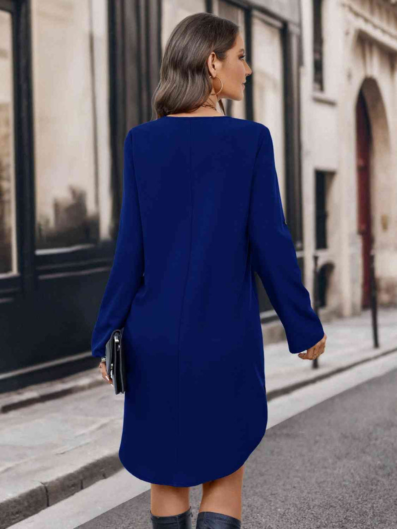 Truly Half Zip Roll-Tab Sleeve Dress -- Deal of the day!