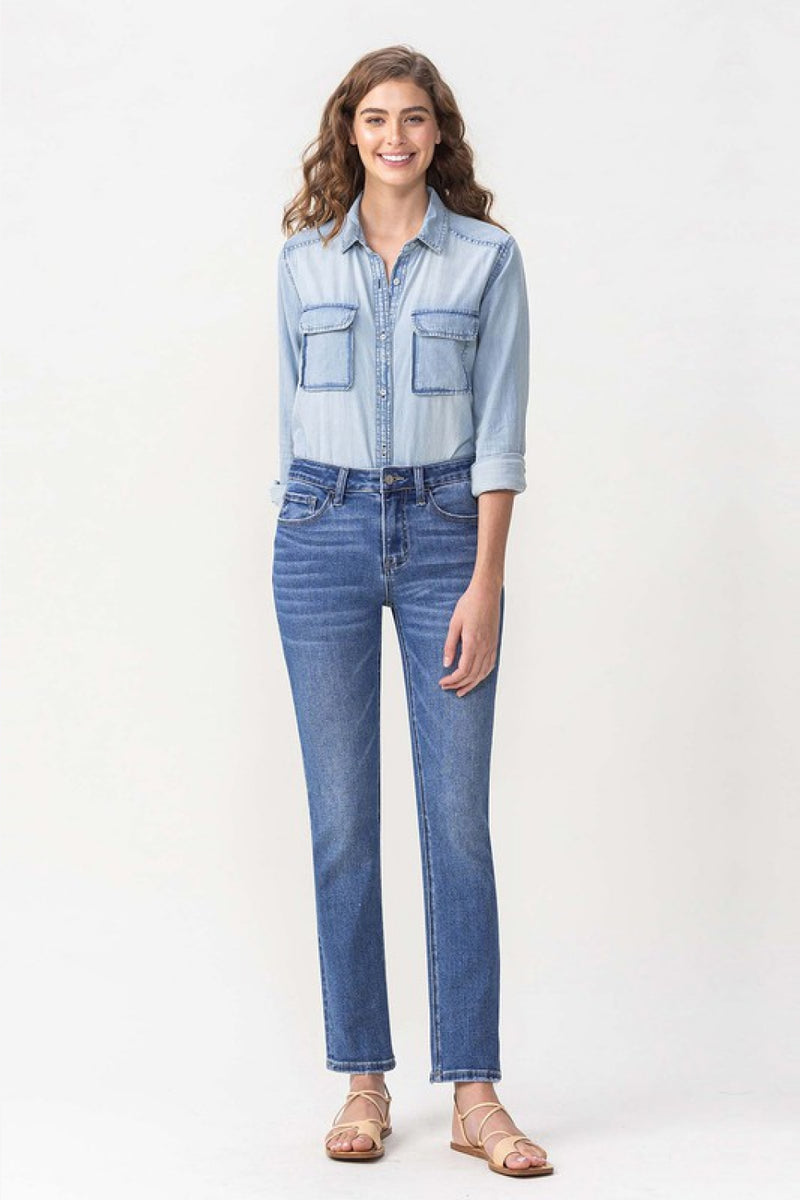 Maggie Midrise Slim Ankle Straight Jeans