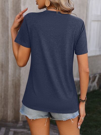 Billie Heathered Round Neck Short Sleeve T-Shirt -- Deal of the day!