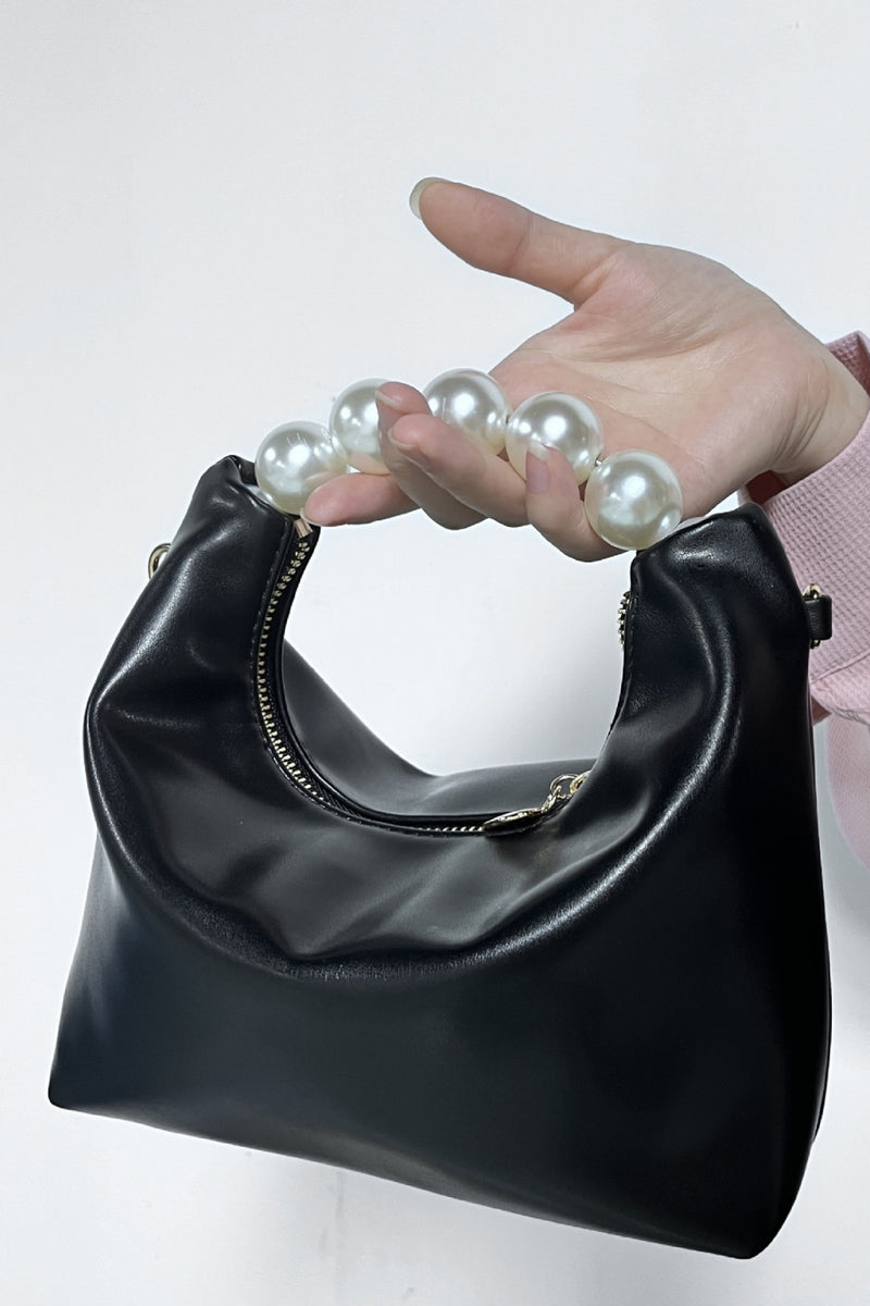 Jayde PU Leather Pearl Handbag