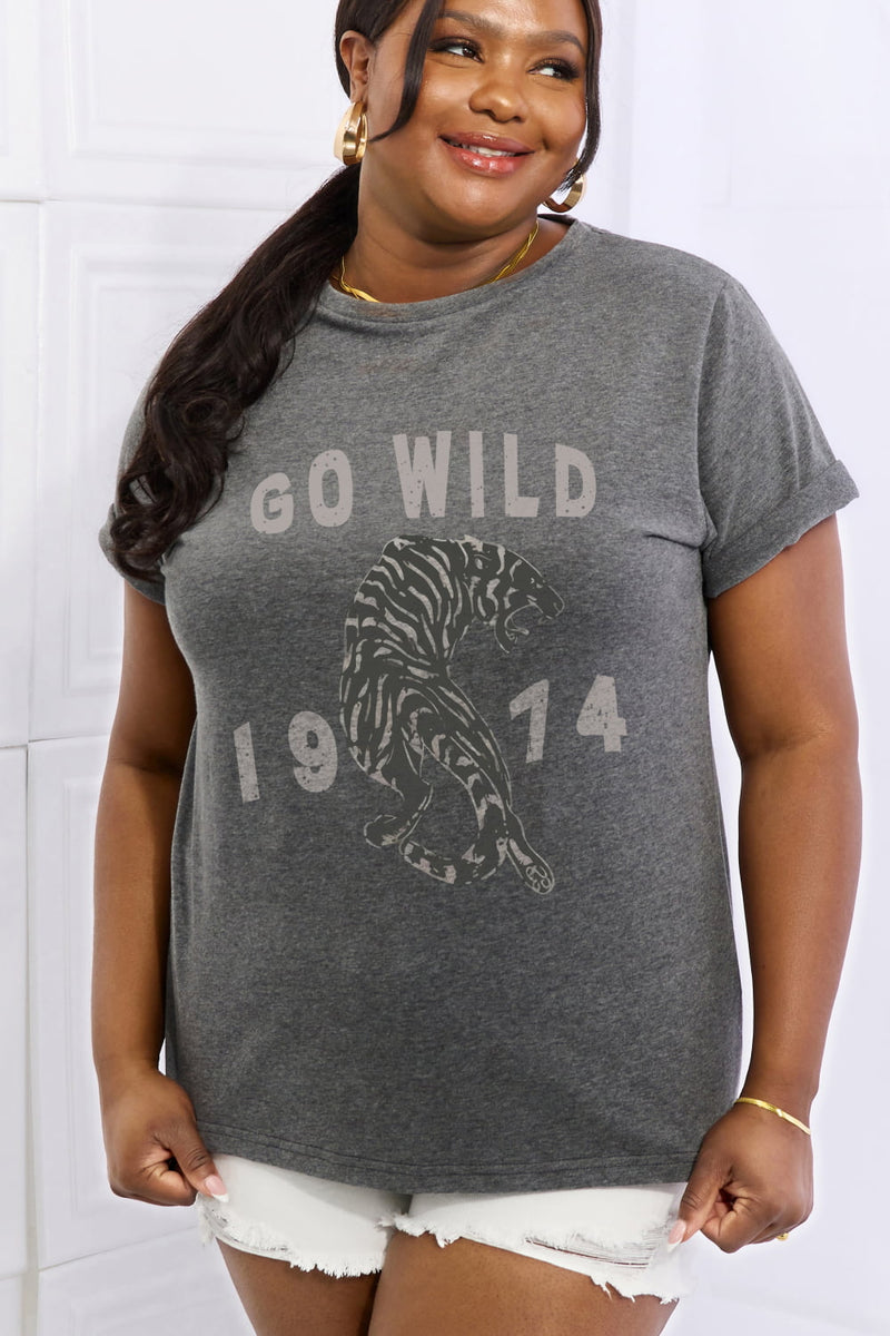 GO WILD 1974 Graphic Cotton Tee - Deal of the Day!