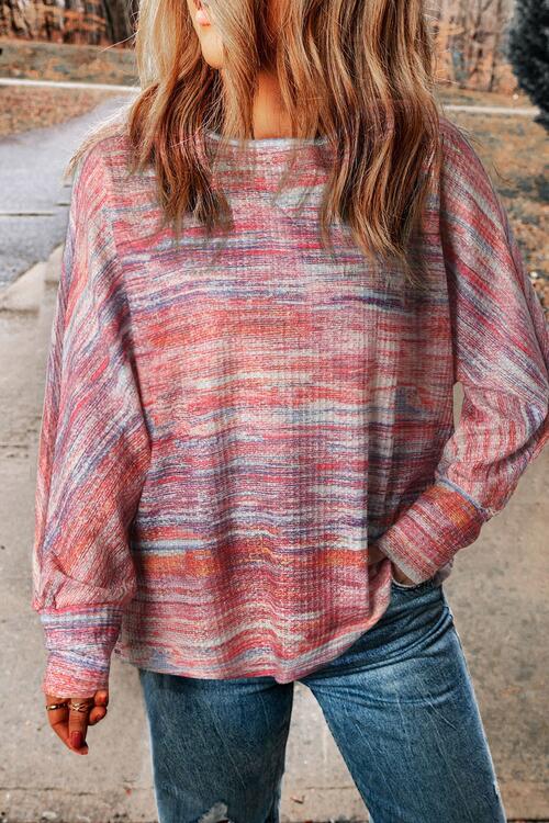 Mya Heathered Round Neck Long Sleeve T-Shirt -- Deal of the day!