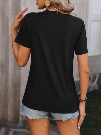 Billie Heathered Round Neck Short Sleeve T-Shirt -- Deal of the day!