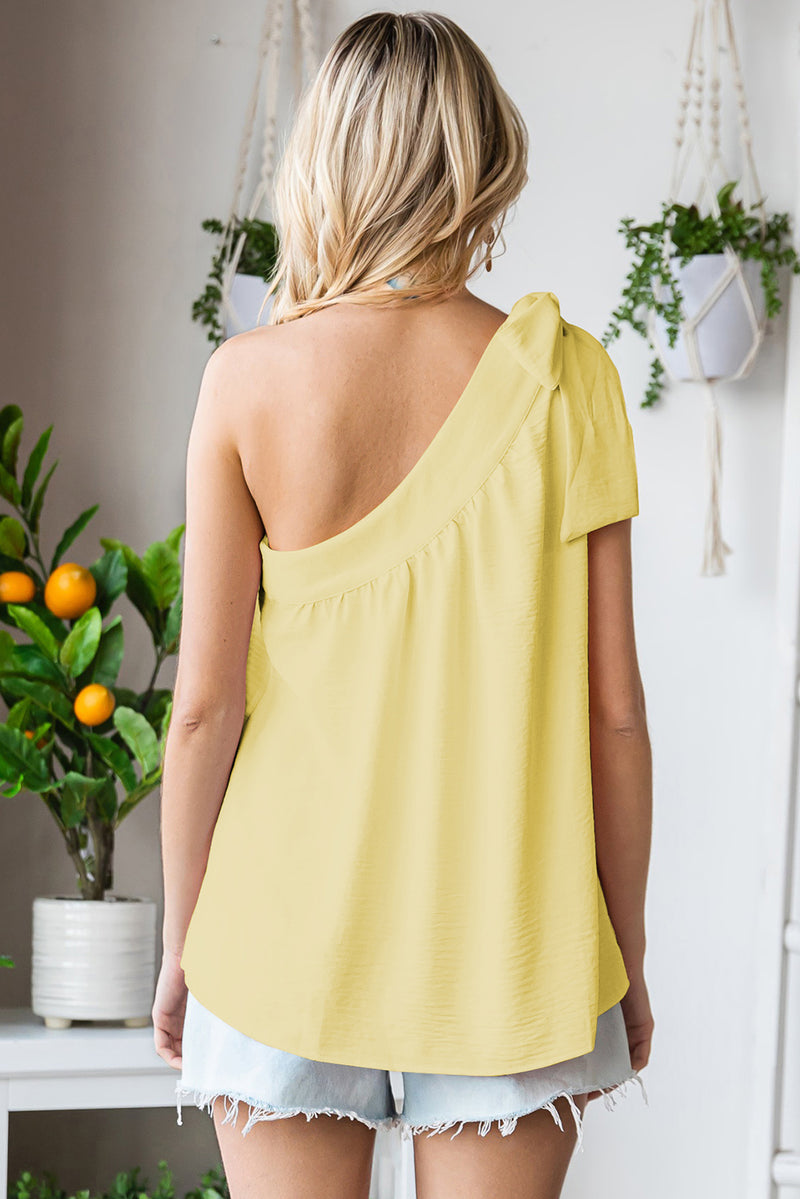 Luna Tied One-Shoulder Blouse - Deal of the Day!