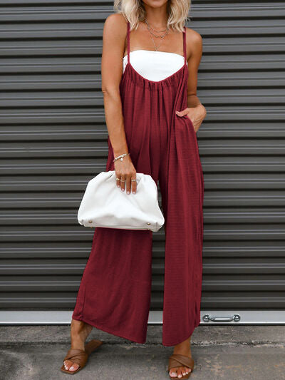 Kiara Ruched Spaghetti Strap Jumpsuit -- Deal of the day!
