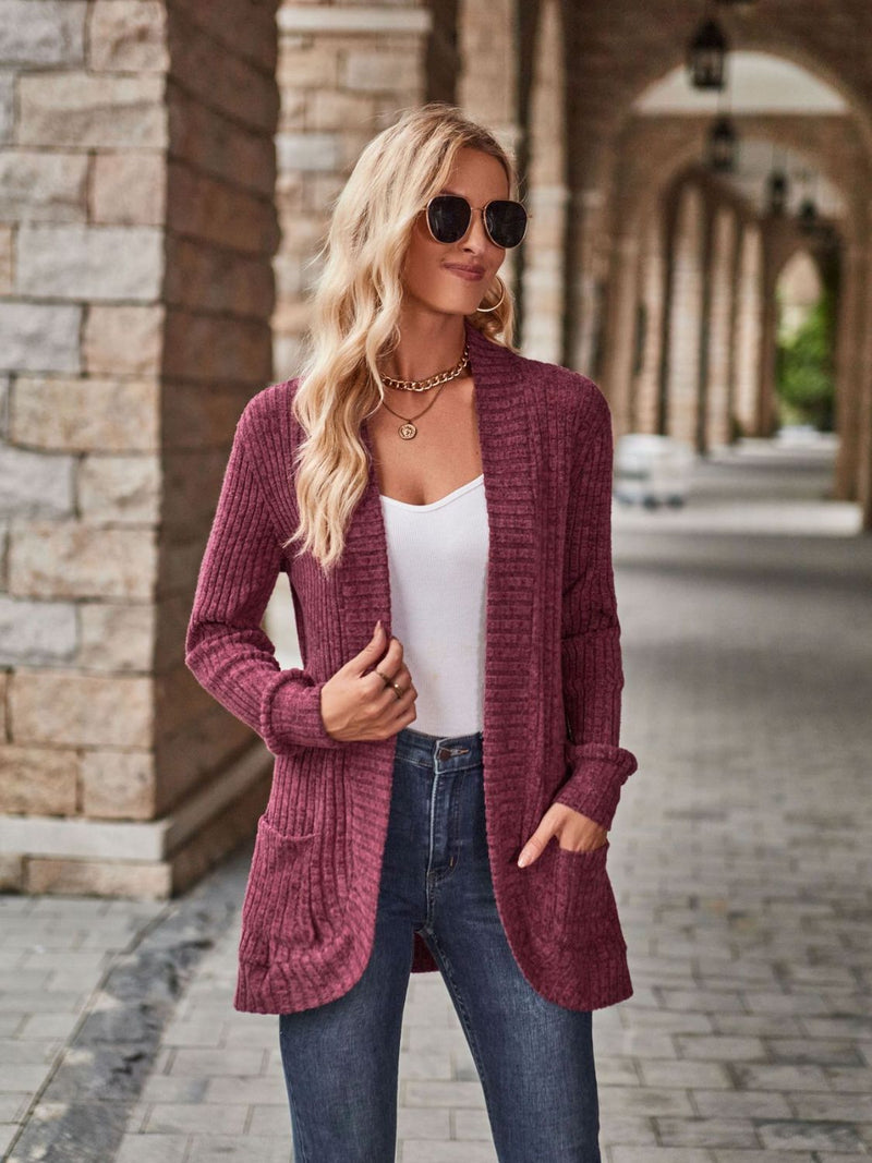 Madison Open Front Cardigan with Pockets