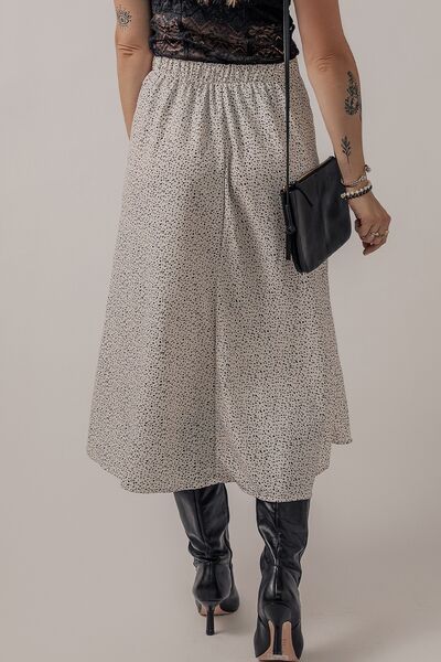 Makiah Speckle High Waist Midi Skirt