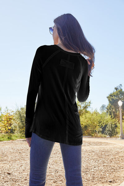 Xena Basic Bae Full Size Round Neck Long Sleeve T-Shirt- Deal of the Day!