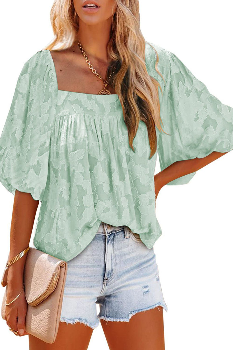Sunny Square Neck Puff Sleeve Blouse