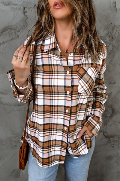 Clinton Plaid Button Up Long Sleeve Shirt - - Deal of the day!