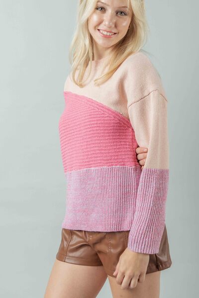 Alice Color Block Long Sleeve Sweater