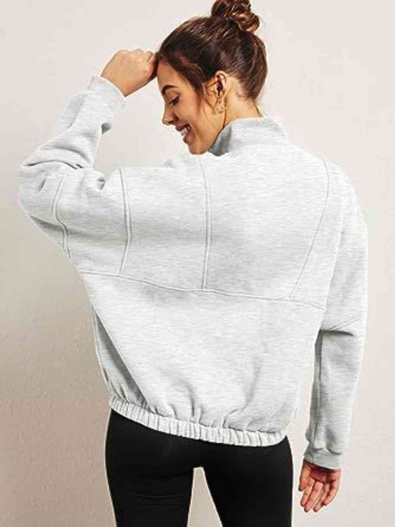 Novie Half-Zip Long Sleeve Sweatshirt
