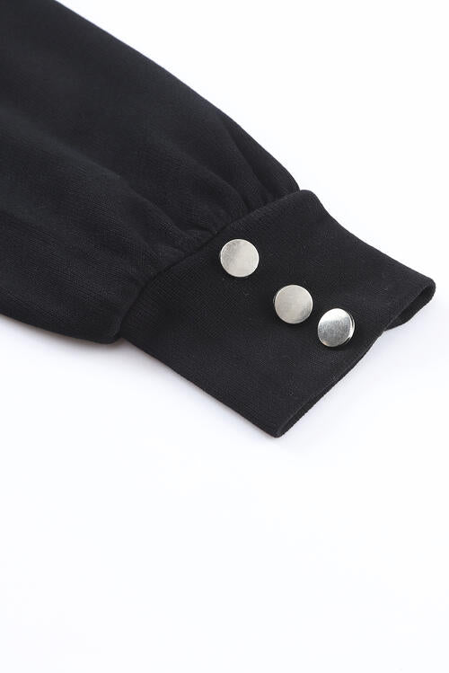 Marceline V-Neck Buttoned Long Sleeve Knit Top