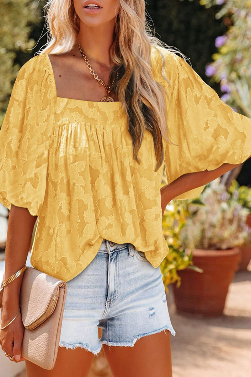 Sunny Square Neck Puff Sleeve Blouse