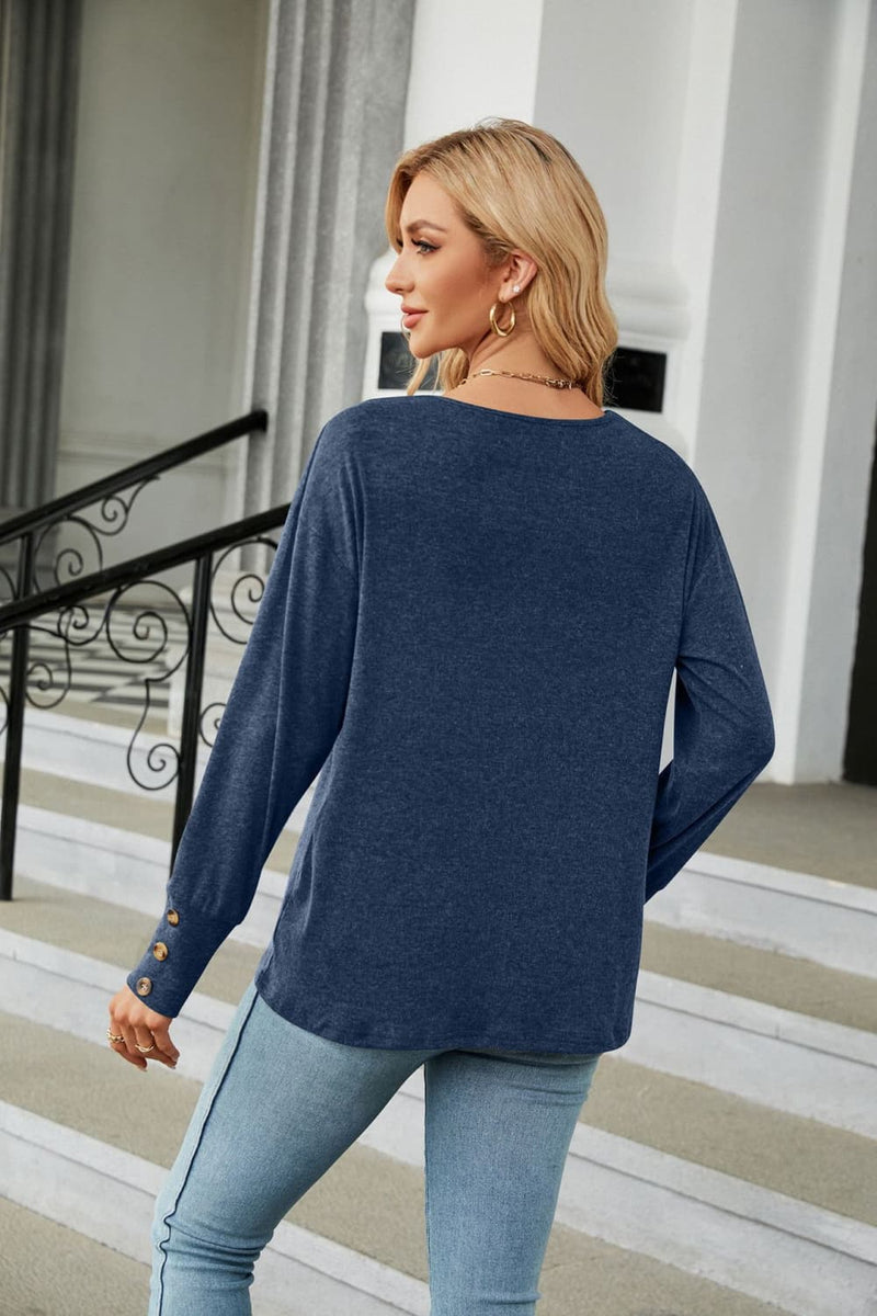 Jessica V-Neck Long Sleeve T-Shirt -- Deal of the day!