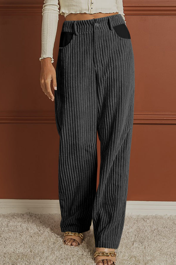 Gia Ribbed Longline Pocketed Pants