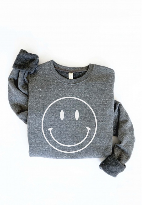 Smiley Face Graphic Sweatshirt (Preorder)