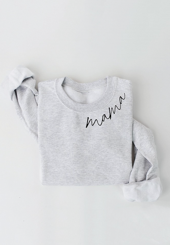 Mama Cursive Graphic Sweatshirt(Preorder)