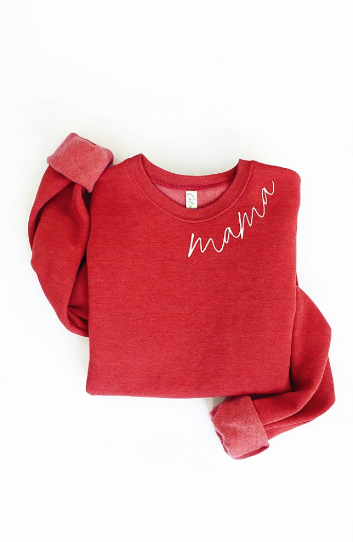 Mama Cursive Graphic Sweatshirt(Preorder)
