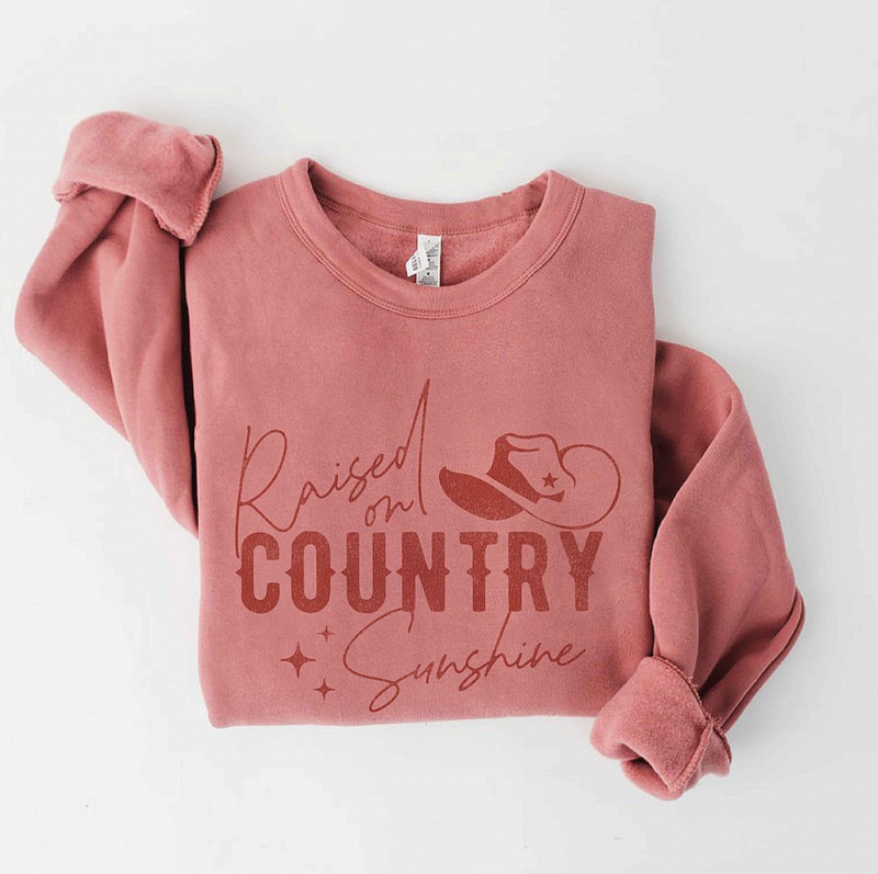 Raised On Country Sunshine Fleece Pullover(Preorder)