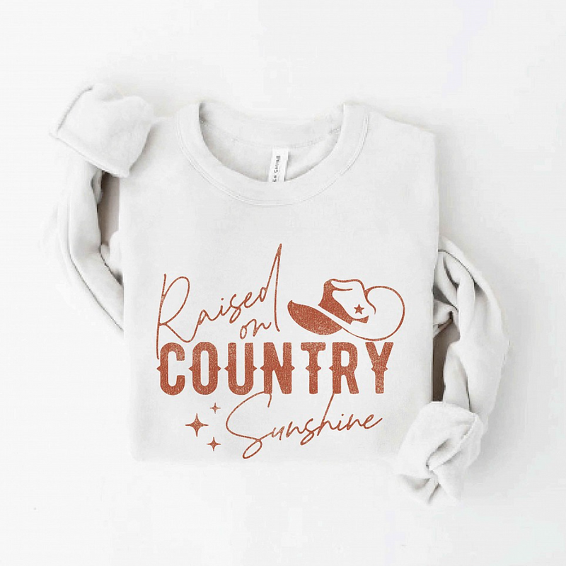 Raised On Country Sunshine Fleece Pullover(Preorder)