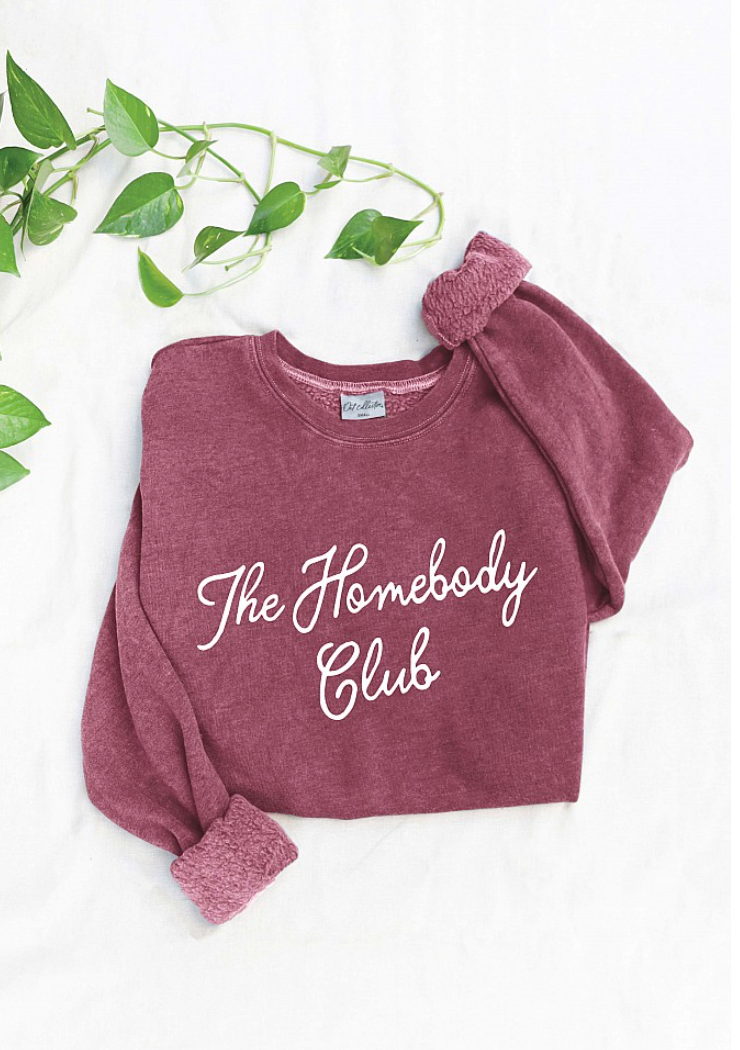 The Homebody Club Mineral Wash Sweatshirt(Preorder)