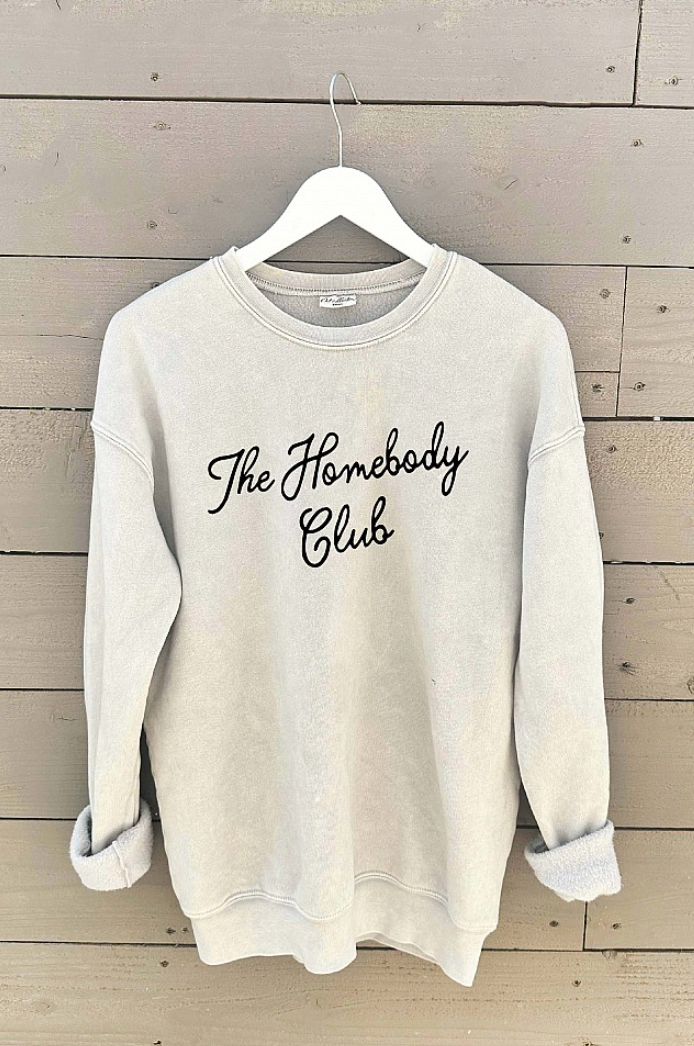 The Homebody Club Mineral Wash Sweatshirt(Preorder)