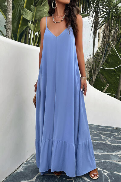Brayley Backless Maxi Cami Dress with Pockets- Deal of the Day!