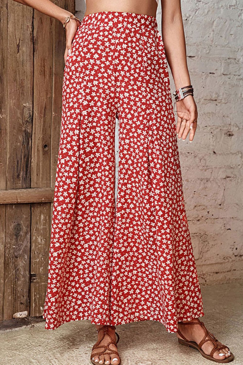 Marianne Floral High-Rise Wide Leg Flare Pants