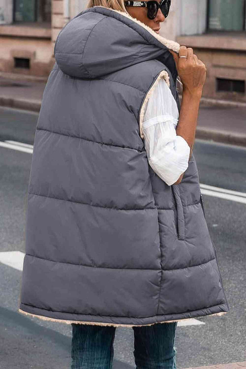 Ryker Zip-Up Longline Hooded Vest