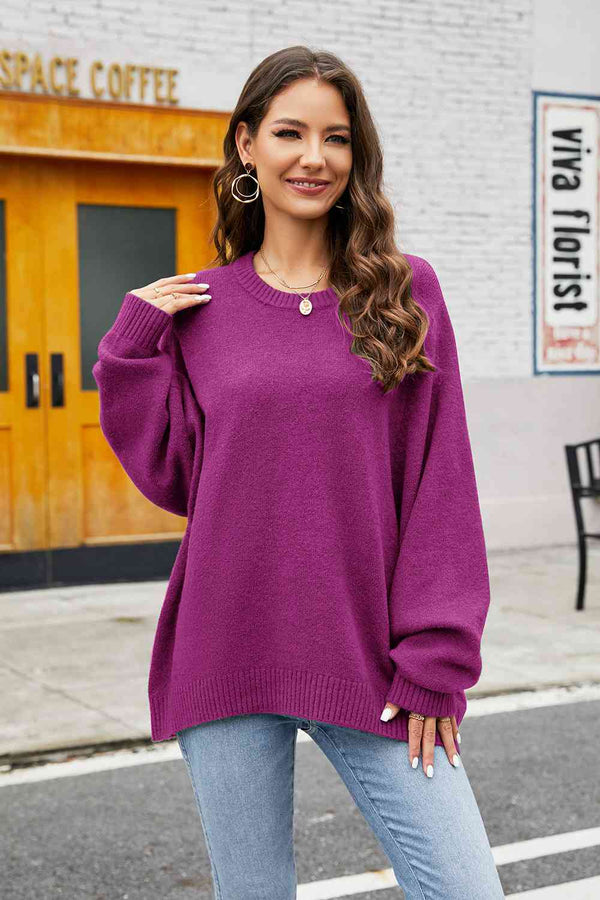 Mallie Round Neck Long Sleeve Sweater
