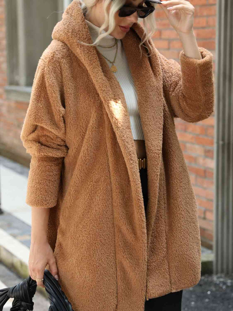 Victoria Open Front Hooded Teddy Coat -- Deal of the day!