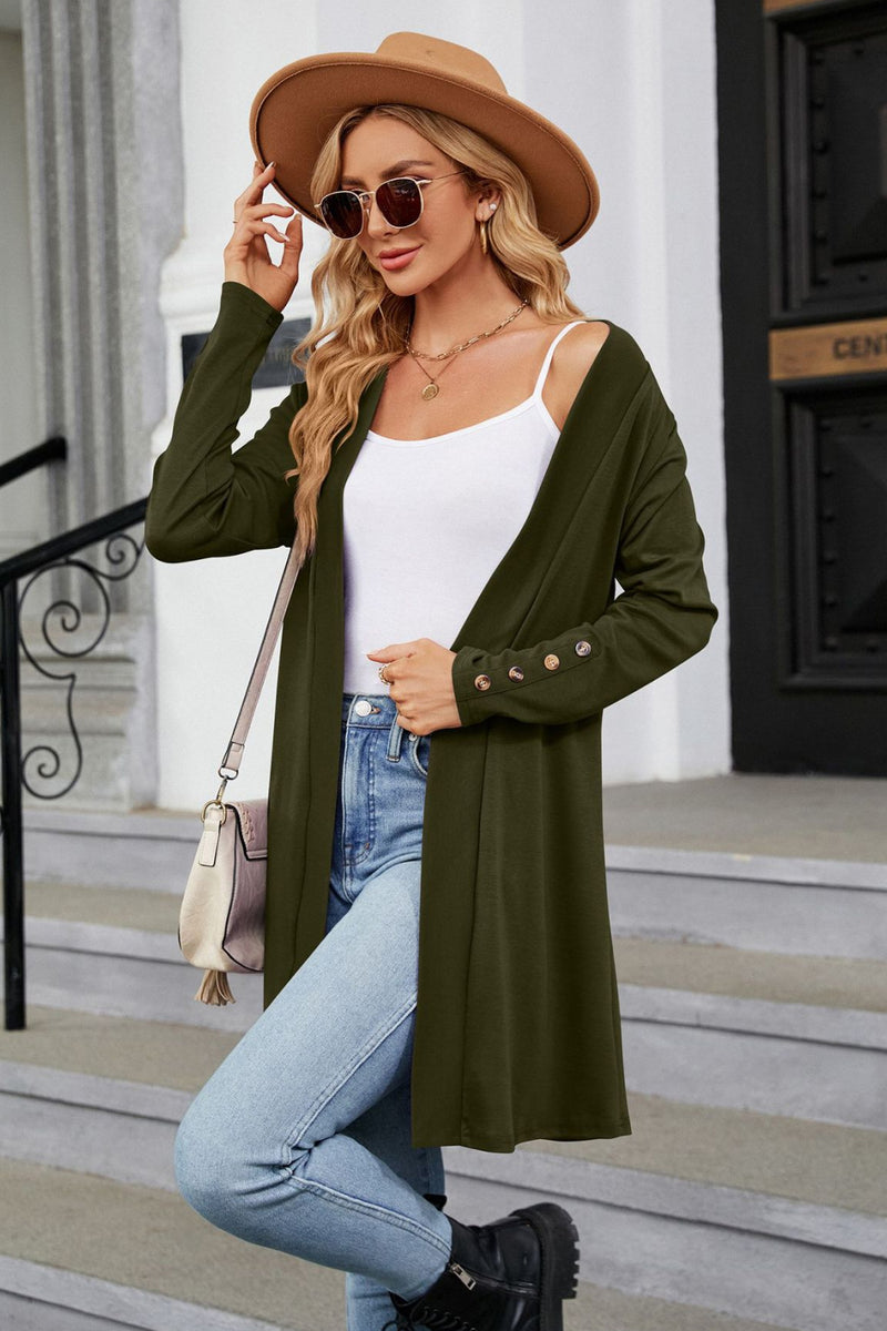 Long Sleeve Open Front Cardigan