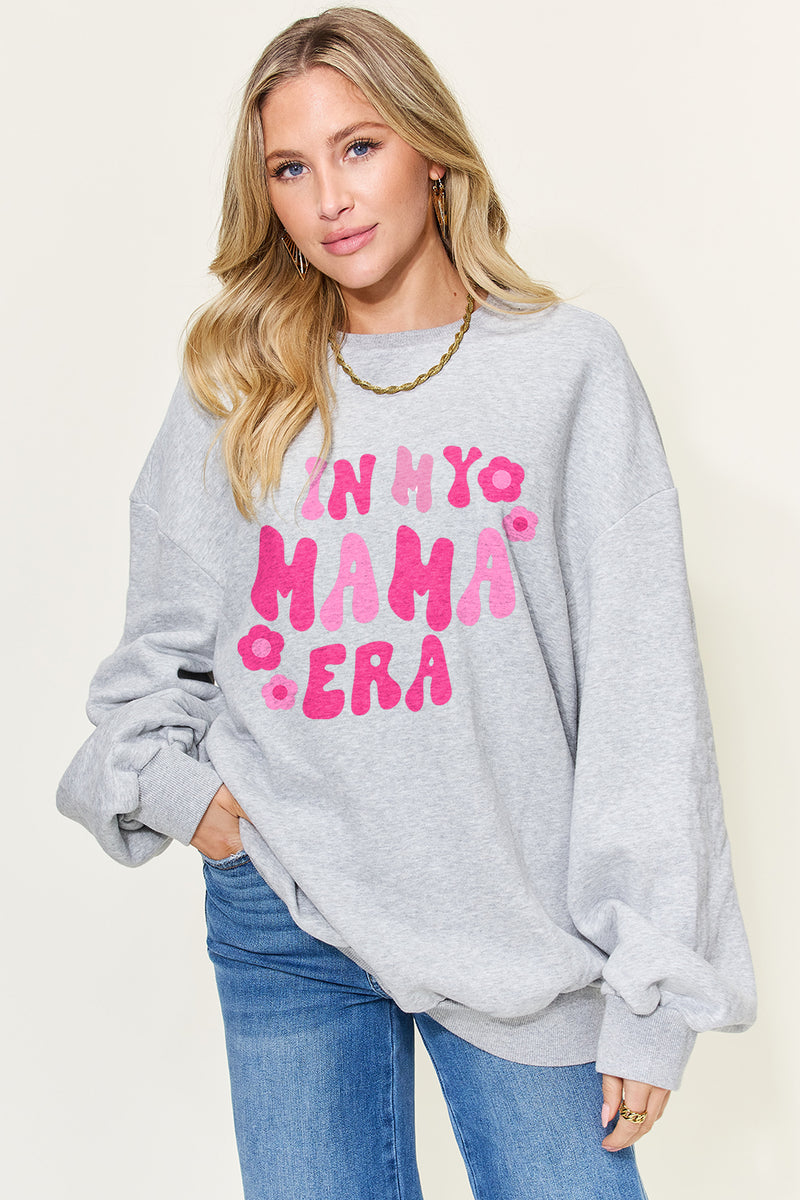 In my mama Era Simply Love Full Size Letter Graphic Long Sleeve Sweatshirt