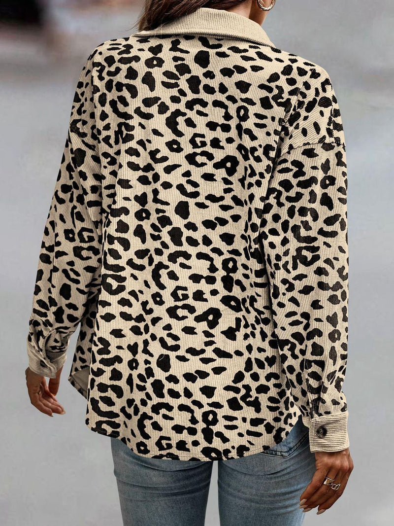 Betty Full Size Leopard Buttoned Jacket