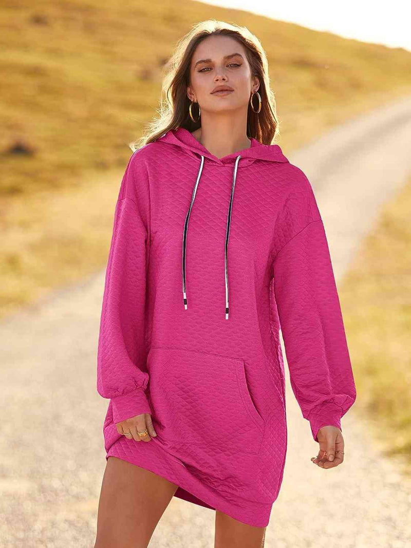 Hollie Textured Drawstring Tunic Hoodie -- Deal of the day!