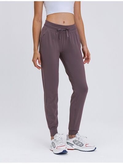Jalena Double Take Tied Joggers with Pockets