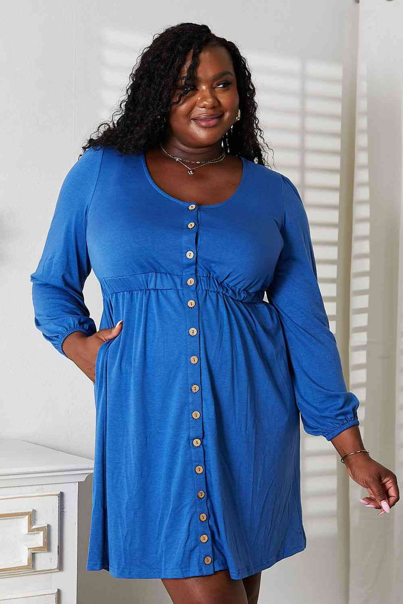 Sophia Scoop Neck Empire Waist Long Sleeve Magic Dress Royal + Reese Sophia Scoop Neck Empire Waist Long Sleeve Magic Dress Royal + Reese