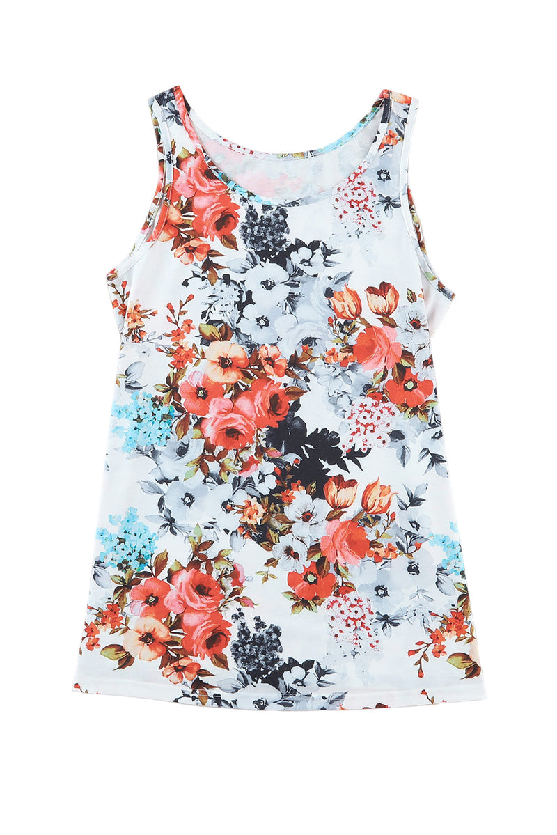 Stassie Floral Round Neck Tank - Deal of the Day!