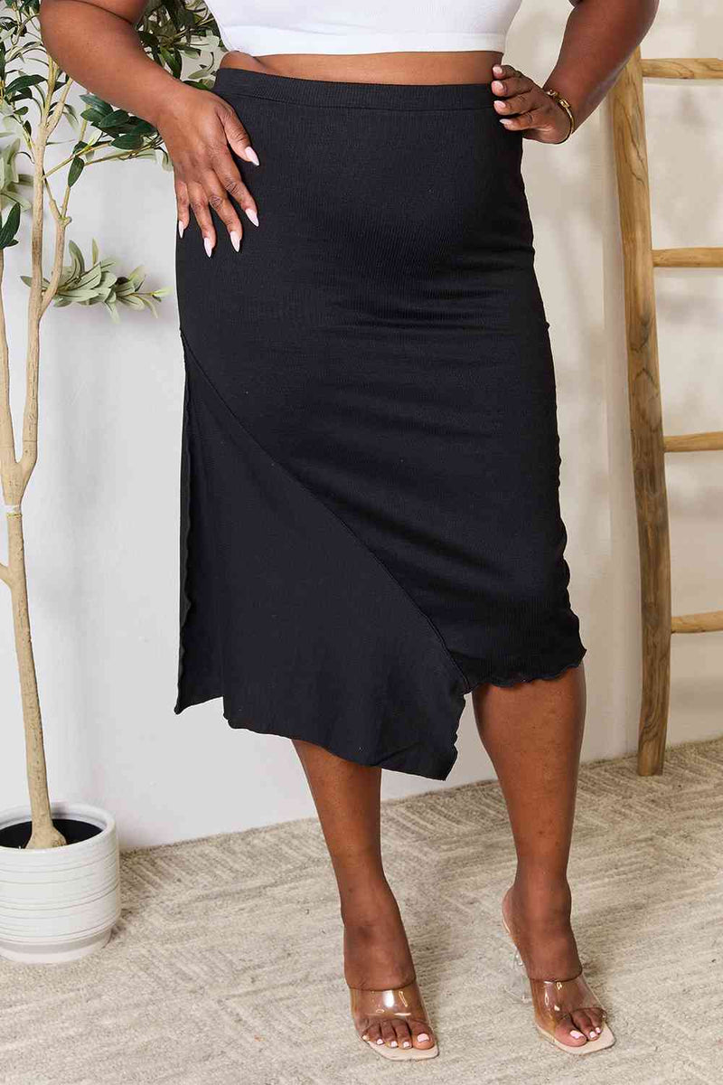 Krisha  Full Size High Waist Midi Skirt