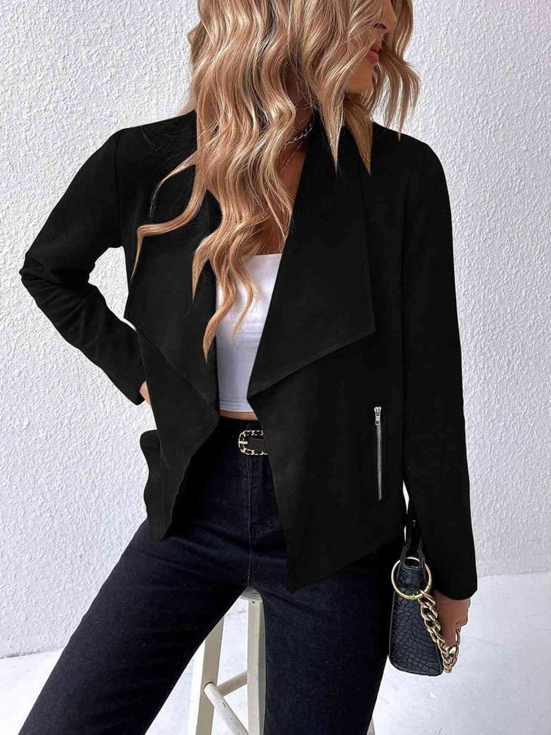 Perry Collared Neck Long Sleeve Jacket