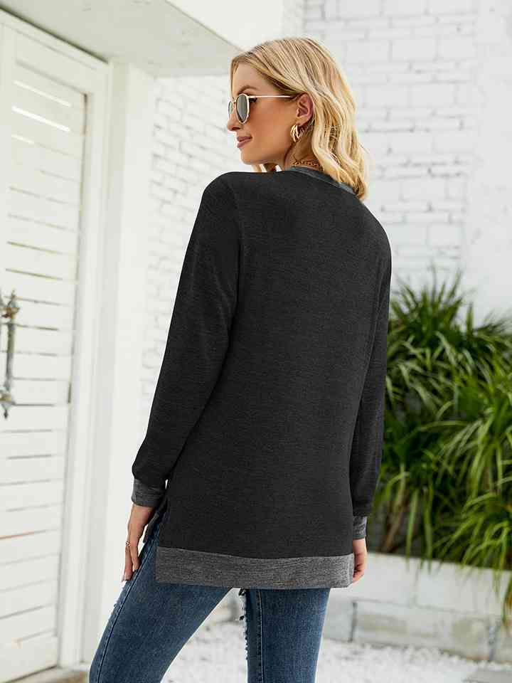 Colby Round Neck Long Sleeve Blouse