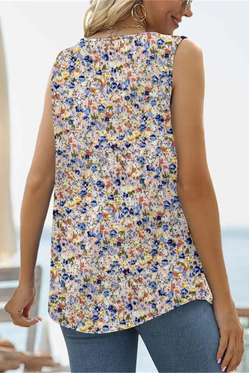 Journey Printed Square Neck Curved Hem Tank -- Deal of the day!