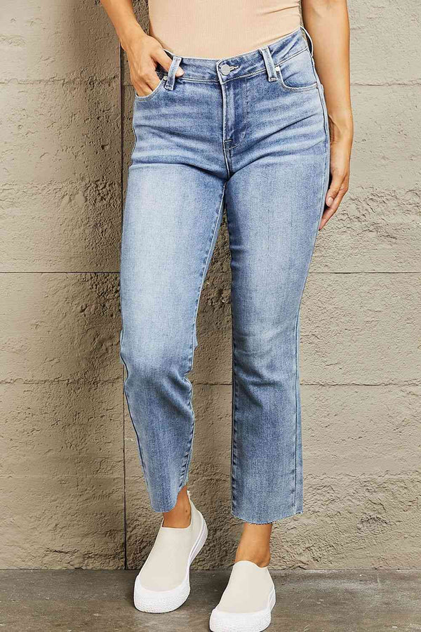Marion BAYEAS Mid Rise Cropped Slim Jeans