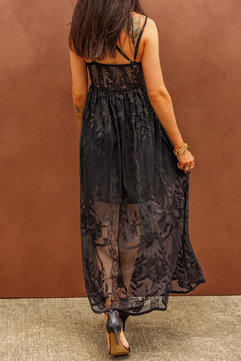 Suri Lace Crisscross Back Sleeveless Maxi Dress -- Deal of the day!!