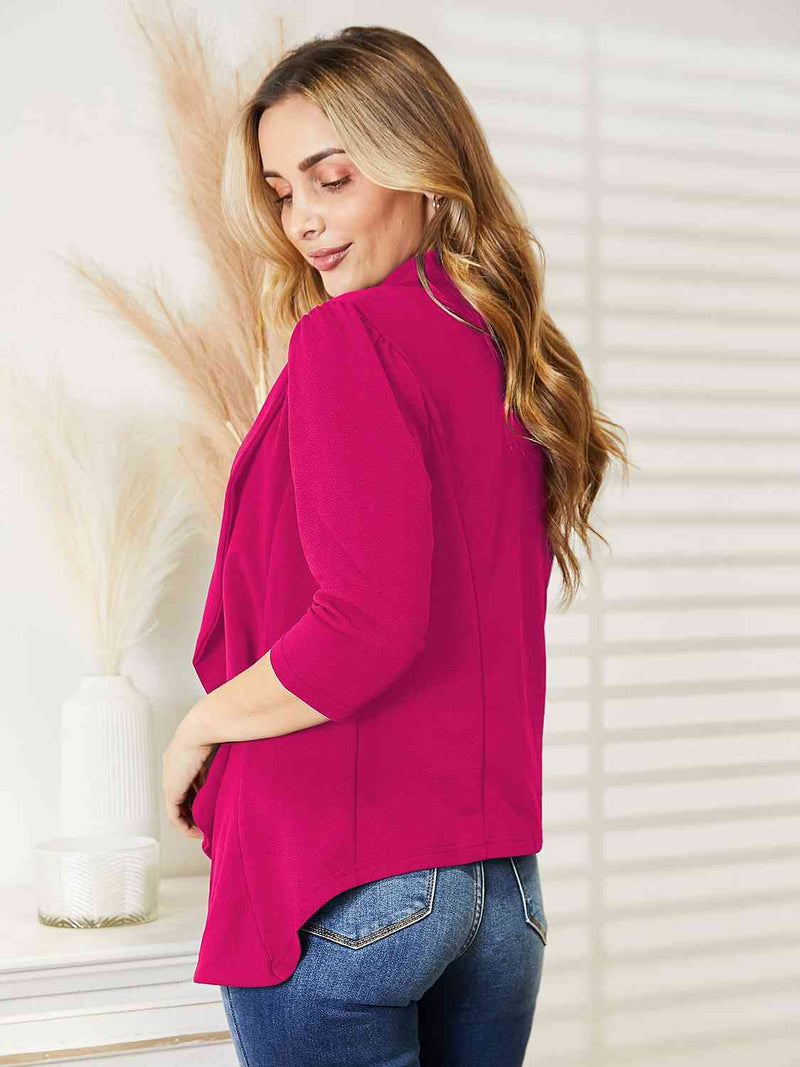 Raleigh Ninexis Open Front 3/4 Sleeve Full Size Cardigan -- Deal of the day!